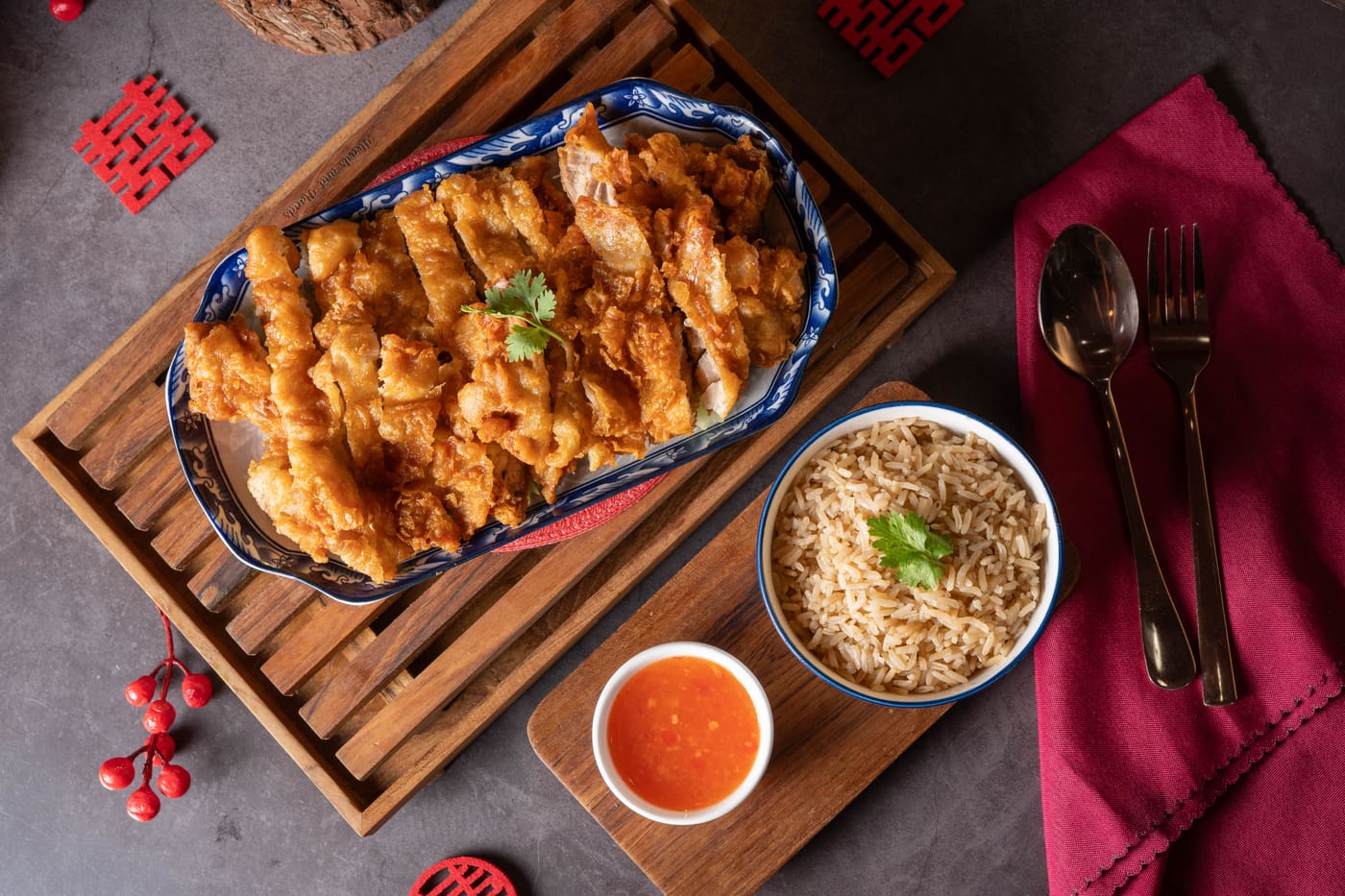 ข้าวมันไก่ทอดมุมสูง